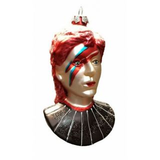 Rare David Bowie Aladdin Sane Ziggy Stardust Glass Christmas Ornament Celebrity