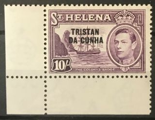 Tristan Da Cunha,  St Helena 1952 Opt,  10/ -,  Sg12,  Mnh Cv £40,