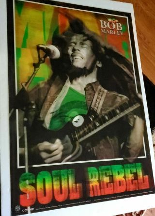 Bob Marley: Soul Rebel 3 - D Lenticular Poster.  Very Rare - 26 1/2 X 18 1/2