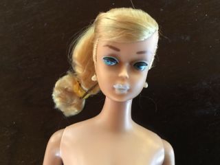 1960s Vintage Blonde Swirl Ponytail Barbie Doll,  All With Club Meeting