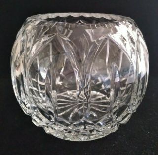 Vintage Clear Cut Crystal Glass Bowl 4 - 1/2 " D