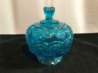 Le Smith Moon And Star Blue Covered Candy Dish
