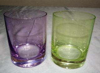 Set Of 2 Marquis By Waterford Crystal Ombre Double Old Fashioned Rocks Glasses