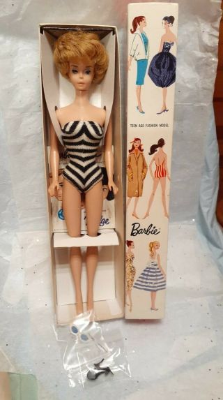 1961 Ash Blonde Bubblecut Barbie 850 On Barbie Only Body In Gay Parisienne Box