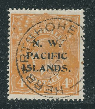 Guinea - Nwpi 1915 - 16 4d.  Yellow Orange Kgv Tudor Crown Herbertshohe Ca