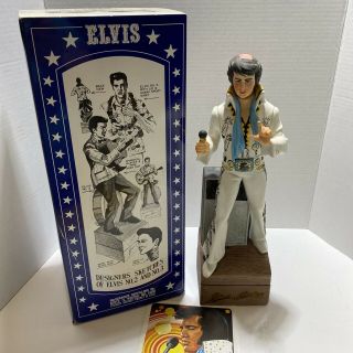 Vintage Elvis Presley Mccormick Decanter Music Box & Box Sincerely1977