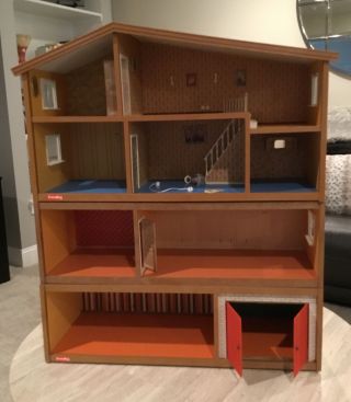 Vintage Lundby Swedish 4 Levels 60’s/70’s Dollhouse With Garage,  Accessories