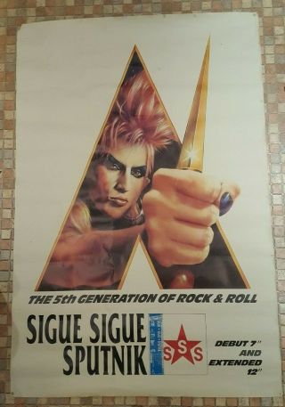 Sigue Sigue Sputnik Extra Large Promo Poster The 5th Generation Of Rock & Roll