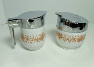 Gemco Butterfly Gold Sugar And Creamer Corelle Compatible 1970 