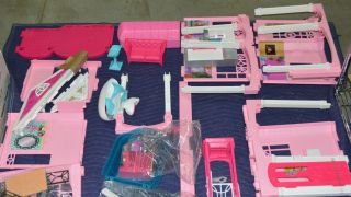 Mattel Barbie 3 Story Pink Furnished Doll Town house Dreamhouse Townhouse 4