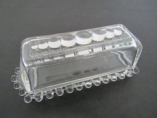 Vintage Imperial Glass Candlewick Clear Quarter Pound Covered Butter Dish 7 3/8 "