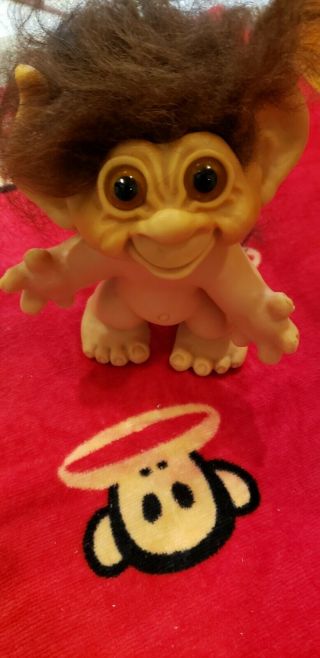 Rare Find - 6” Dam Things Vintage 1965 Troll Doll With Highly Sought After Tail