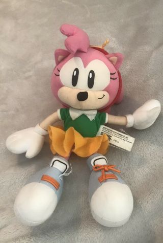 Rare Sonic The Hedgehog Amy Rose Plush 6 " Great Eastern Entertainment Sega Htf