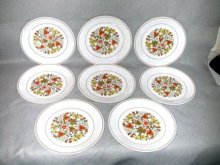 Set Of 8 Corelle Indian Summer 8 1/2 " Salad Luncheon Plates