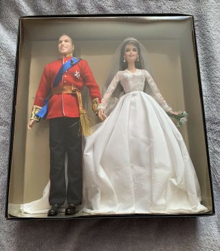 Barbie Collector 2012 Gold Label William And Catherine Royal Wedding Set W3420