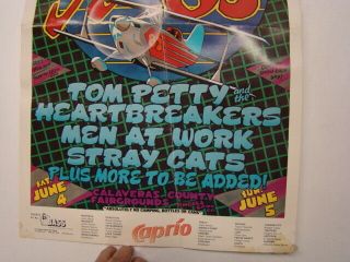 1983 Mountain Aire ' 83 Concert Poster Tom Petty Men at Work Angels Camp CA 3