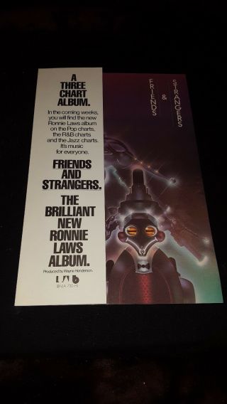 Ronnie Laws Friends & Strangers Rare Retail Promo Flyer 2