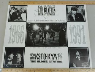 Poster: Kya Presents The Beatles Last Concert 1966 - 1991 Candlestick Park,  S.  F.