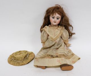 Antique French Bisque Head Character Doll " Sfbj " Paris