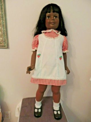 Vintage Ideal Patty Playpal 35 " Doll African American Brown Skin