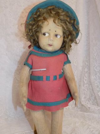 Antique Cloth Felt Lenci Doll Early Child All 3