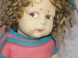 Antique Cloth Felt Lenci Doll Early Child All 6