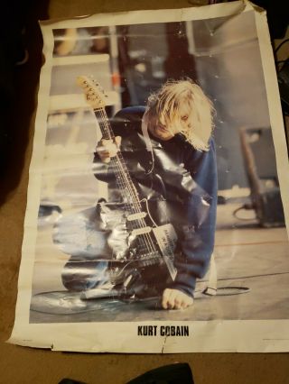 Nirvana Kurt Cobain Poster 54x40 Vintage Rare