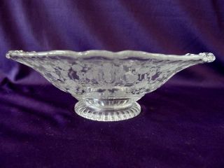 Cambridge Elegant Glass Rosepoint/rose Point Low Footed Compote Bowl (d58)