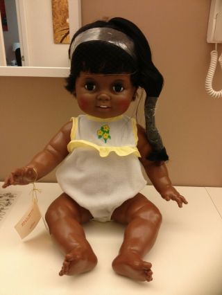 Ideal Baby Crissy Doll Black Hair African American Rare Hair In Plastic