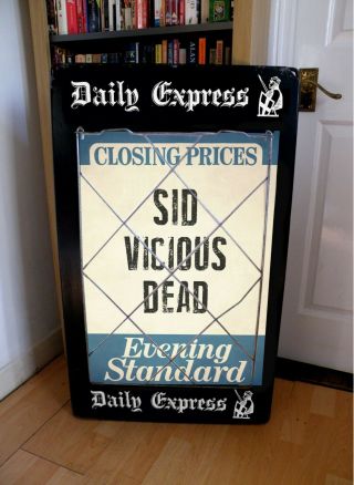 Sid Vicious Is Dead Newspaper Poster,  Sex Pistols,  Jamie Reid,  Swindle,  Clash,  Nancy