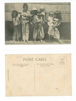 Trinidad & Tobago 1920 Stephens Postcard Of Indian Children
