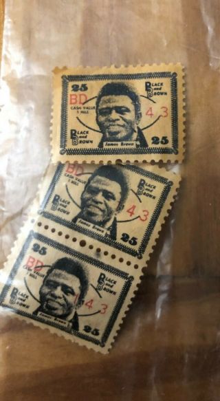 James Brown Black And Brown Trading Stamps Set Of 3 Rare Vintage