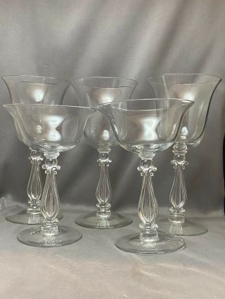 Regency Stradivari 3 Goblets,  2 Champagne Glasses Lyre Stem By Cambridge