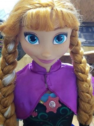 DISNEY.  Frozen Elsa & Anna Dolls - My Size Doll Shoes & Orig Clothes.  2014.  38” 4