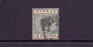 Cyprus 1894 18pi Greyish Slate & Brown Sg48 Cat £65