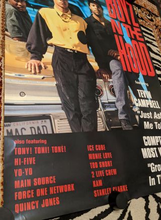 EX Rap/Hip - Hop Poster - BOYZ IN THE HOOD - OST - Ice Cube CMW Kam TOO SHORT 2