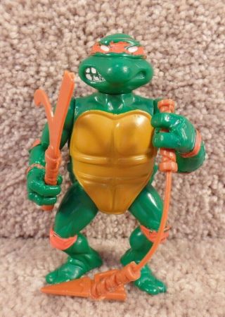1988 Playmates Tmnt Hard Head Teenage Mutant Ninja Turtles Michelangelo Figure E
