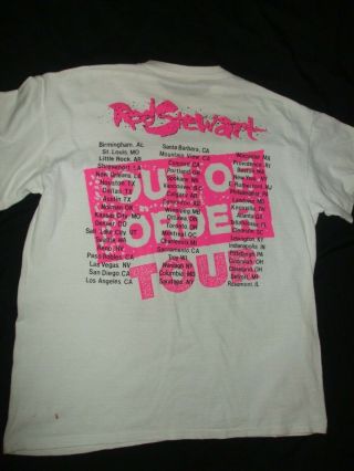 Vintage Rod Stewart 1988 Out Of Order Tour Concert T - Shirt One Size Fits All