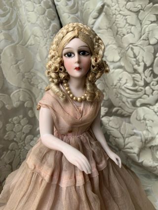 Large Half - Doll/demi - Figurine/teepuppe/ Art Deco/boudoir Doll