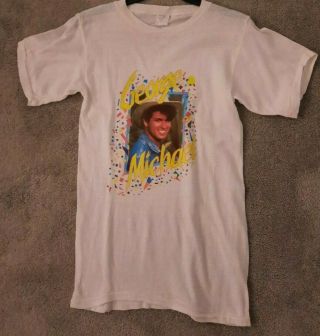 Vintage George Michael T - Shirt Size S From The Wham Era
