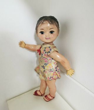 Vintage Girl Chinese Folk Doll 12 "