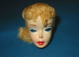 Vintage Ponytail Barbie 3 Blonde Blue Eyeshadow GREAT PAINT Head Only 2