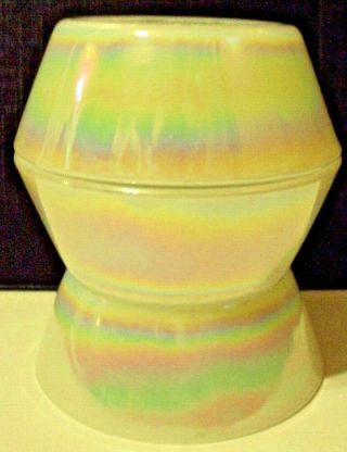 Vintage Federal Glass Moonglow Bowls Set Of 3 Iridescent Glaze Rainbow Cereal