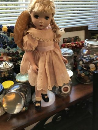 Vintage Madame Alexander Polly Pigtails Doll 14 " In