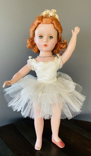 Rare 1951 Madame Alexander Redhead Nina Ballerina 14 " Doll In Tagged Outfit
