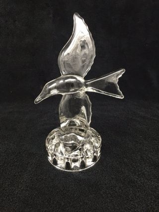 Cambridge Glass Crystal Bird Flower Frog
