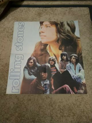 Vintage Rolling Stones 1969 Let It Bleed Lp Insert Poster London Nps 4