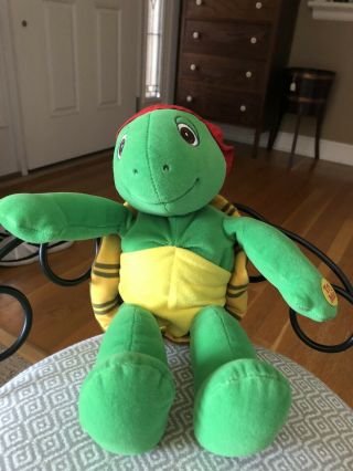 1986 Kidpower Nelvana 14 " Talking Franklin Turtle Stuffed Plush Toy