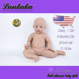 20 " Silicone Reborn Baby Doll Newborn Handmade Cute Toy Girl For Lover Mum