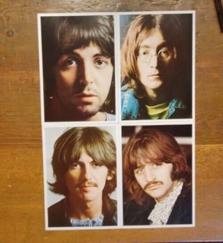 Beatles 4 Glossy Photos From The 1968 White Album - Vintage